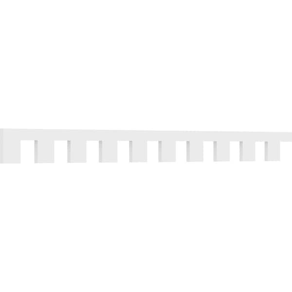 Ekena Millwork Fayetteville Architectural Grade PVC Dentil Trim, 7"H x 1"P x 93 3/8"L DENP07FAY00 - main